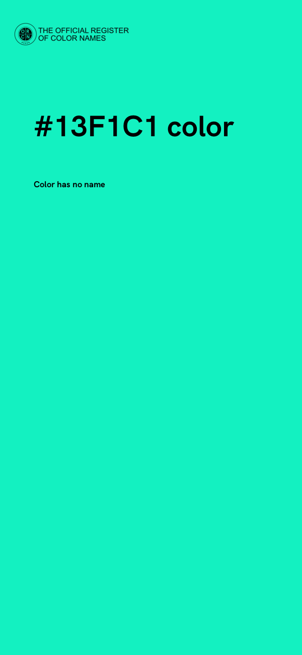 #13F1C1 color image