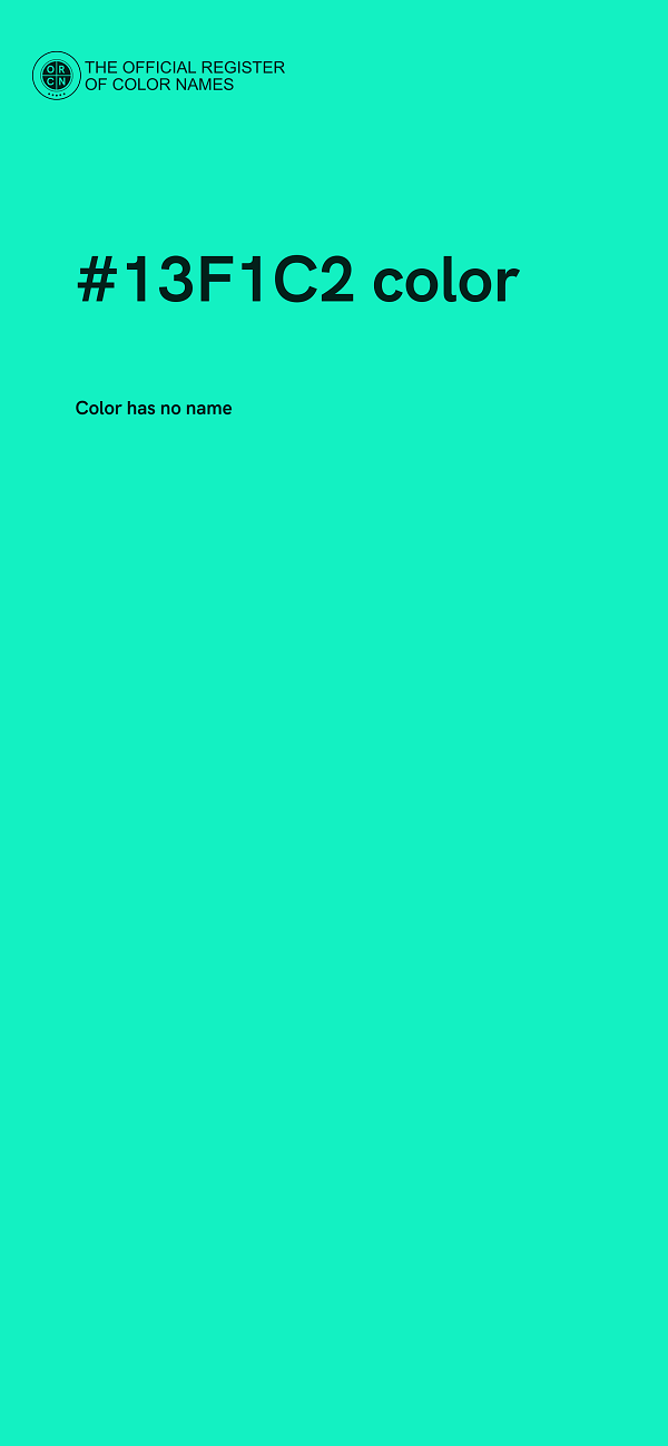 #13F1C2 color image