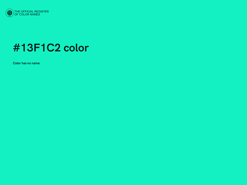 #13F1C2 color image