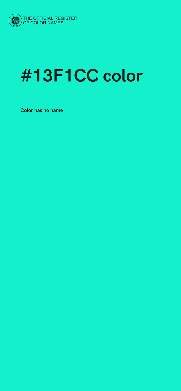 #13F1CC color image