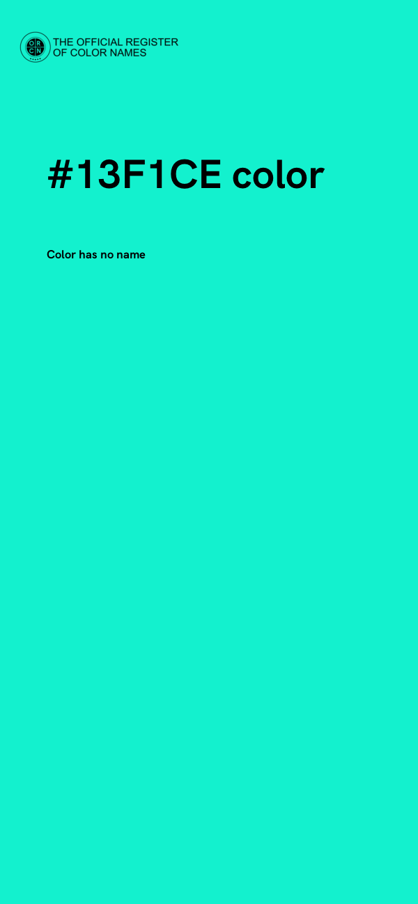 #13F1CE color image