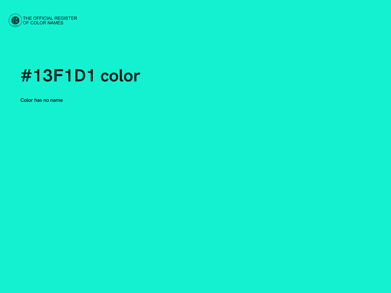 #13F1D1 color image