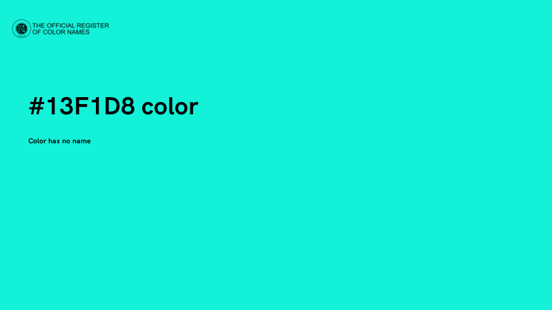 #13F1D8 color image