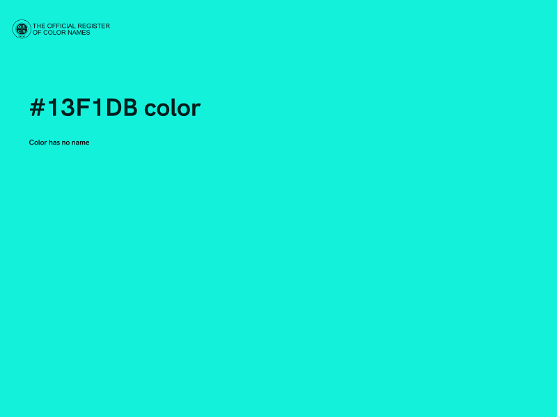 #13F1DB color image