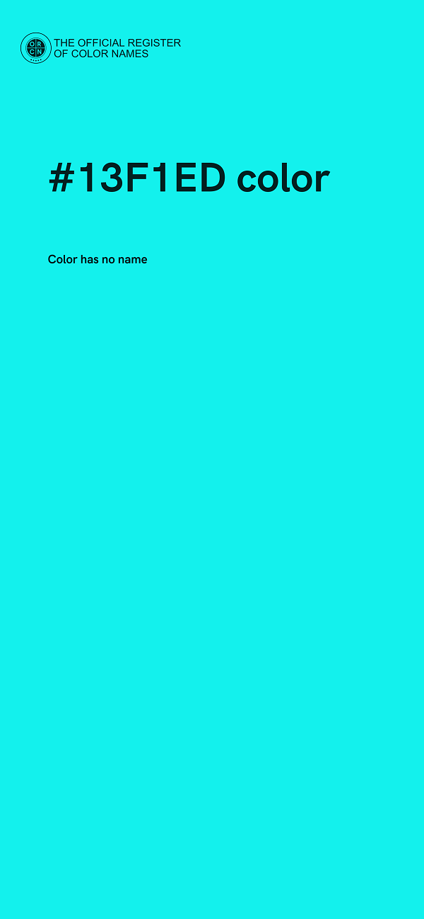 #13F1ED color image
