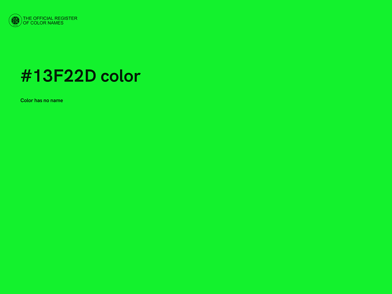 #13F22D color image