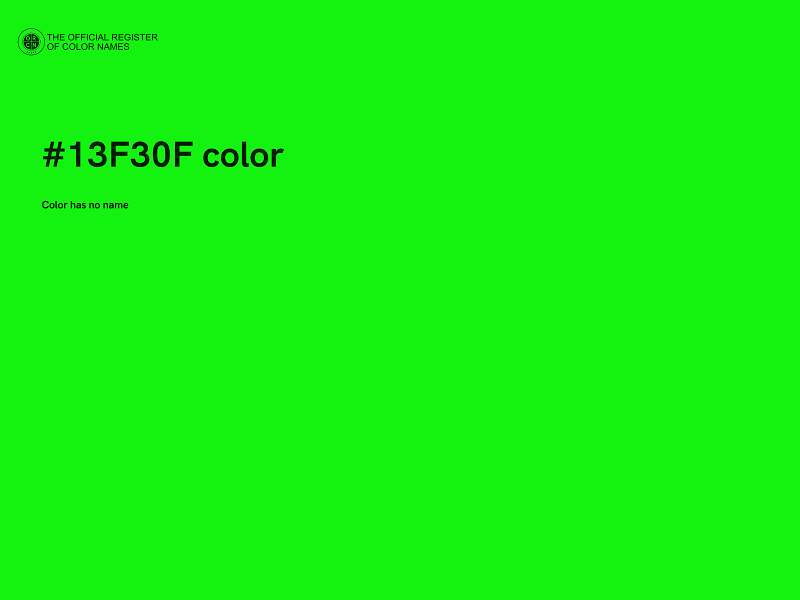 #13F30F color image