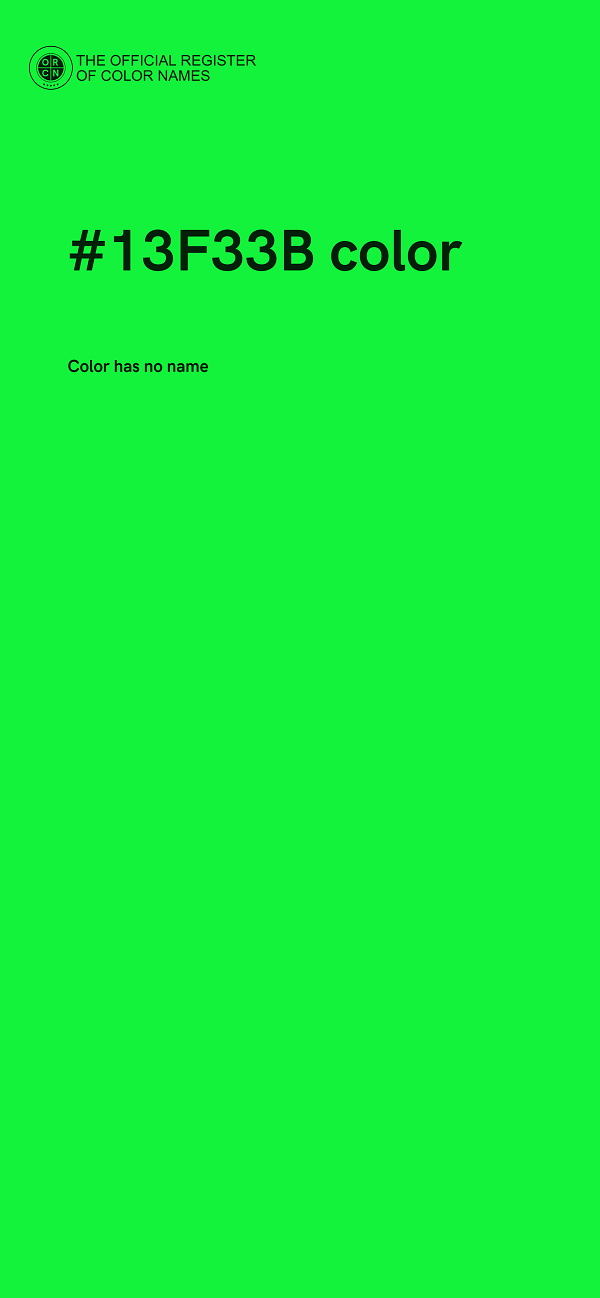 #13F33B color image
