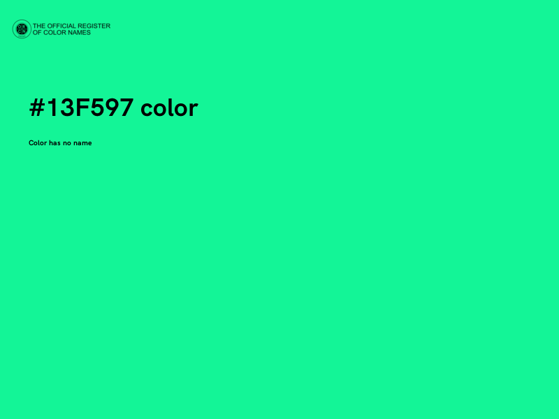 #13F597 color image