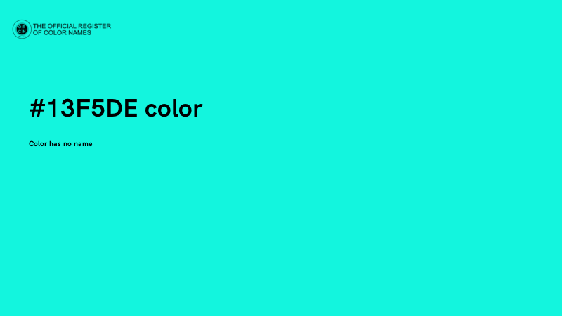 #13F5DE color image