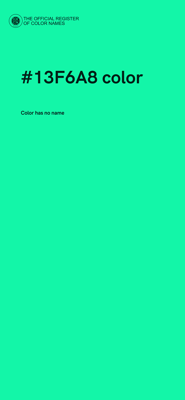 #13F6A8 color image
