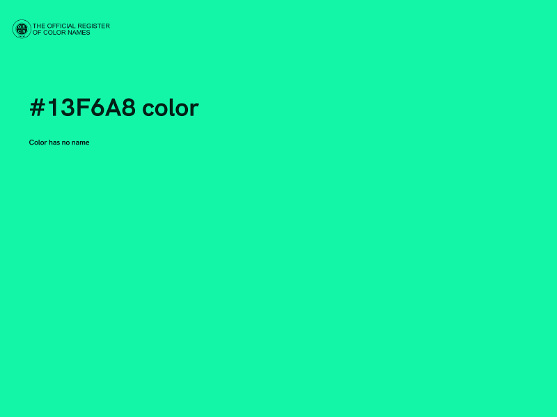 #13F6A8 color image