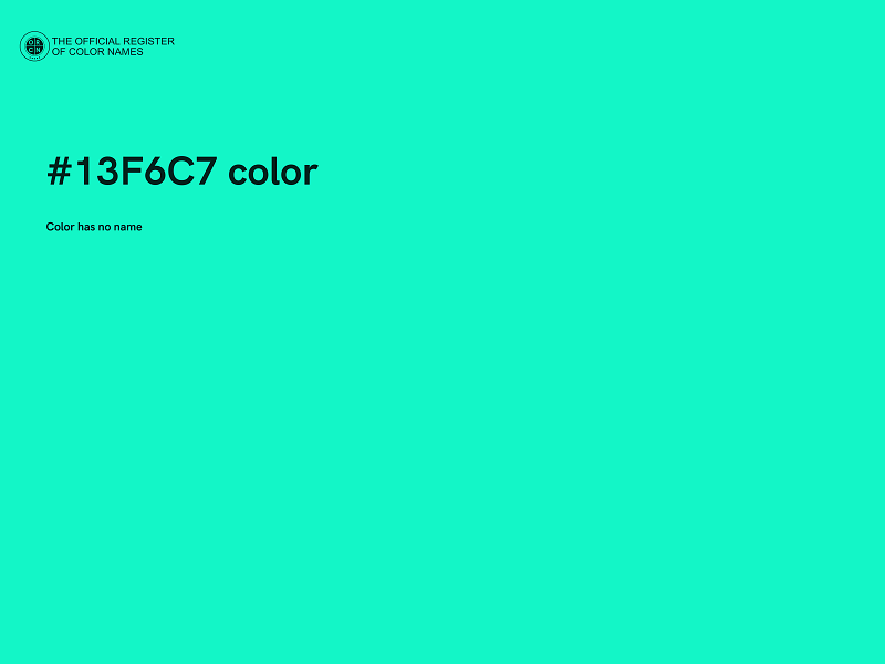 #13F6C7 color image