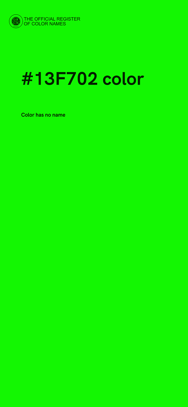 #13F702 color image