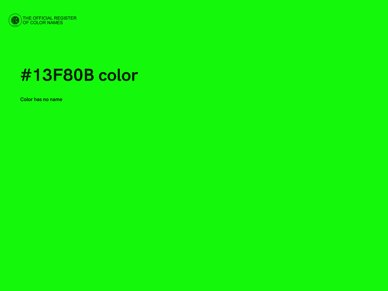 #13F80B color image