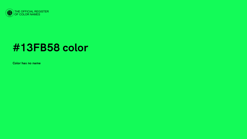 #13FB58 color image