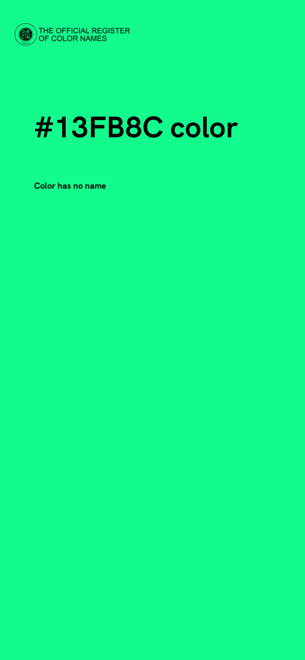 #13FB8C color image