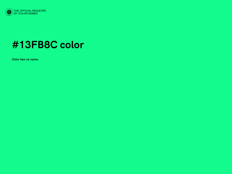 #13FB8C color image