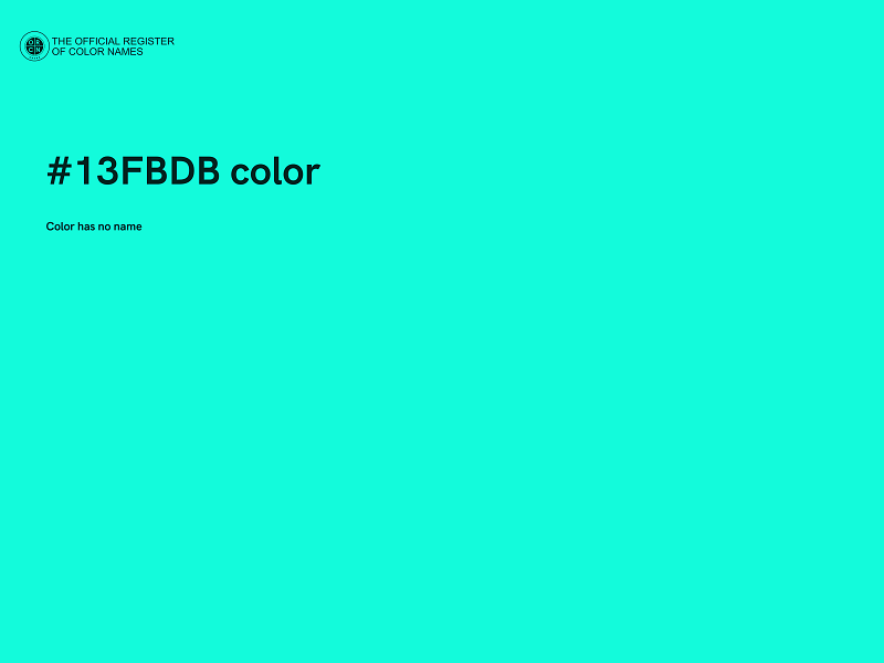 #13FBDB color image