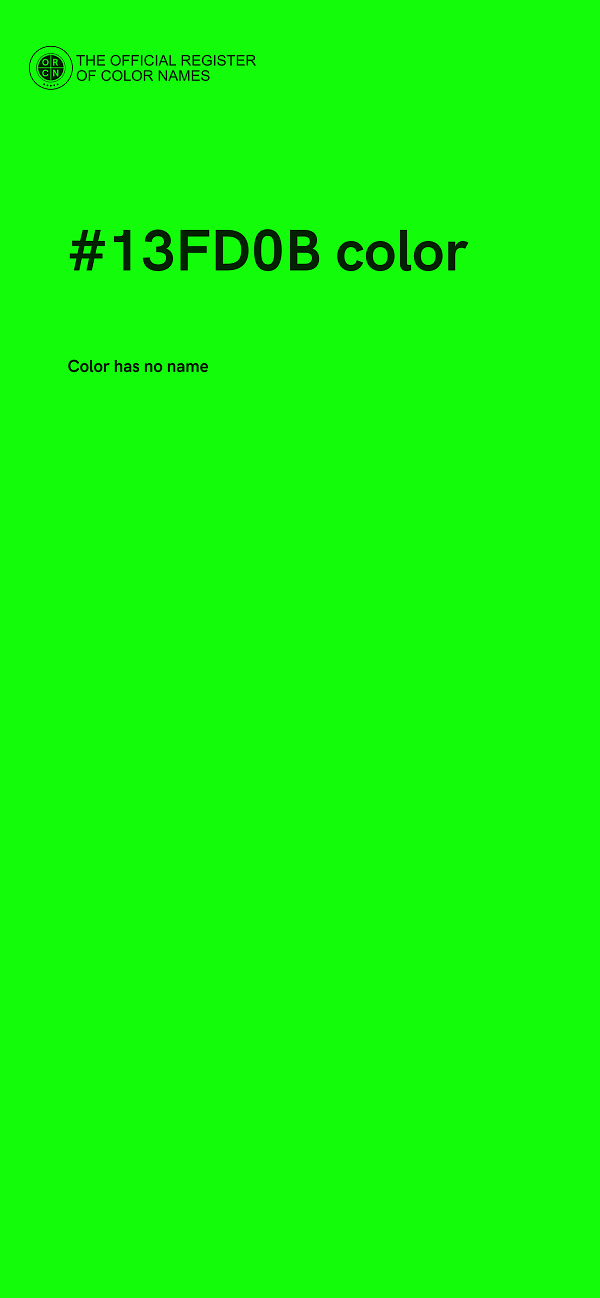 #13FD0B color image