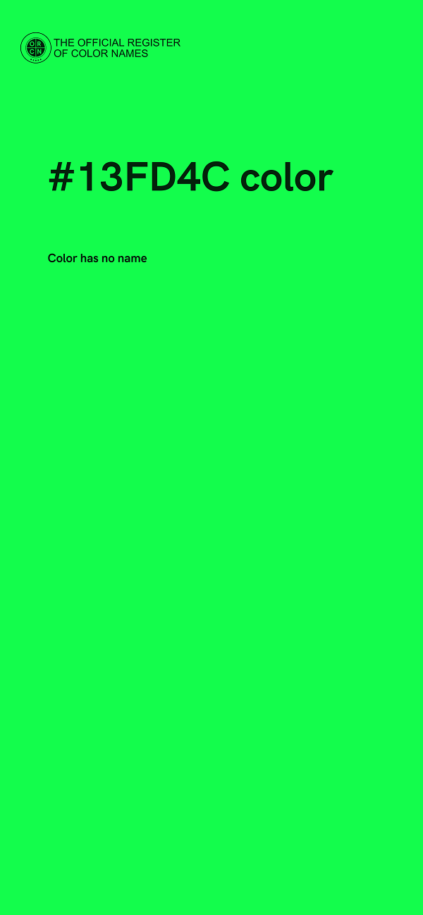 #13FD4C color image