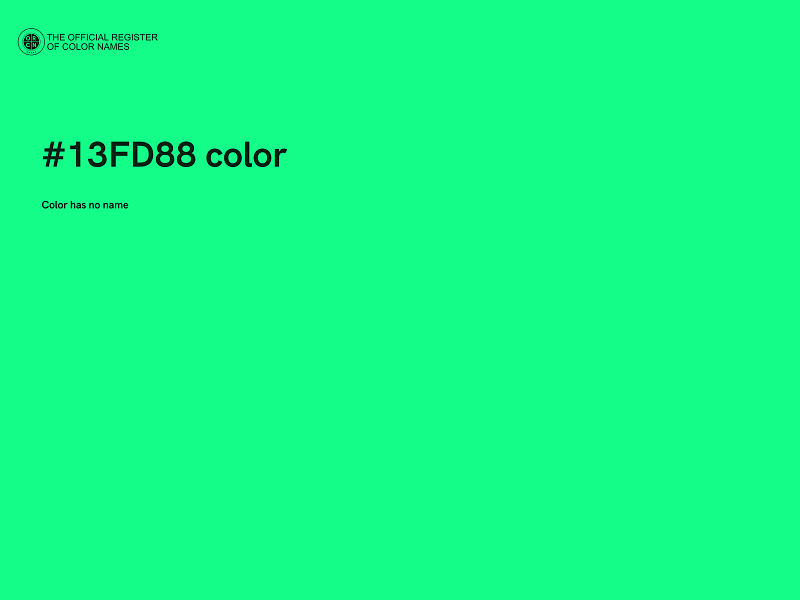 #13FD88 color image