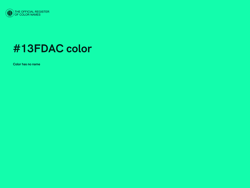 #13FDAC color image