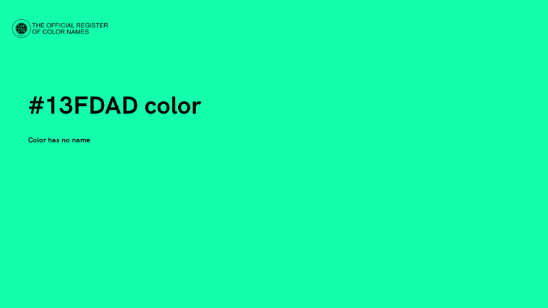 #13FDAD color image