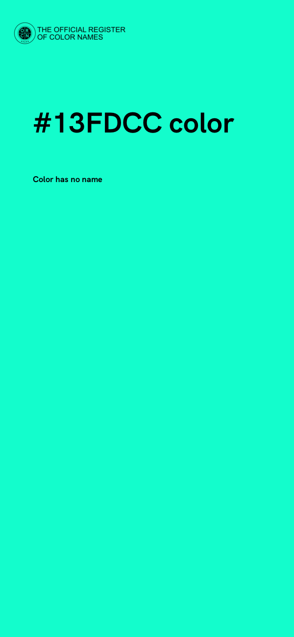 #13FDCC color image