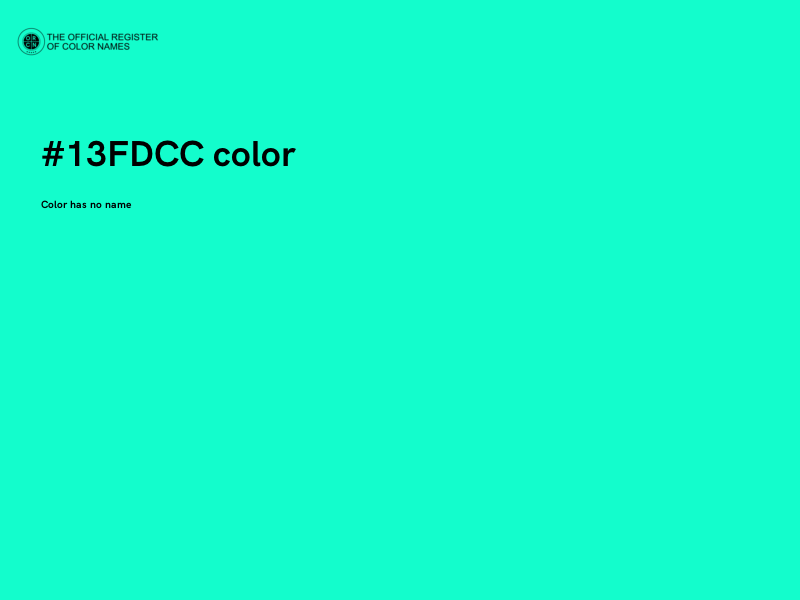 #13FDCC color image