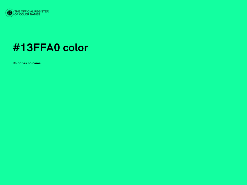 #13FFA0 color image