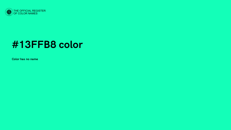 #13FFB8 color image