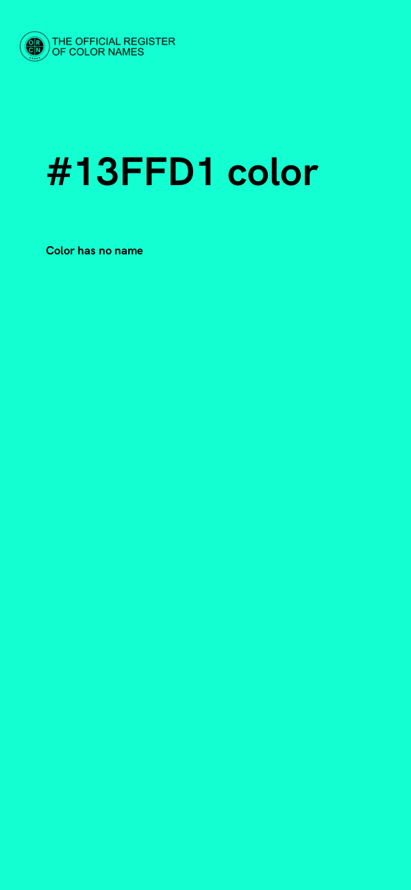 #13FFD1 color image
