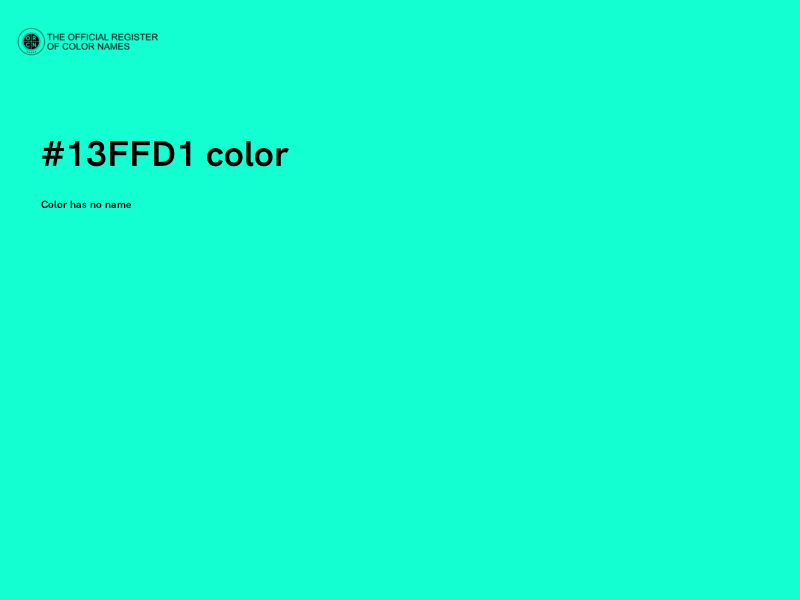 #13FFD1 color image