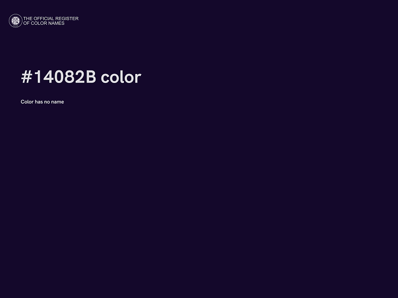 #14082B color image
