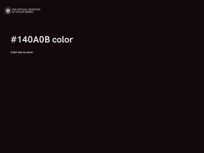 #140A0B color image
