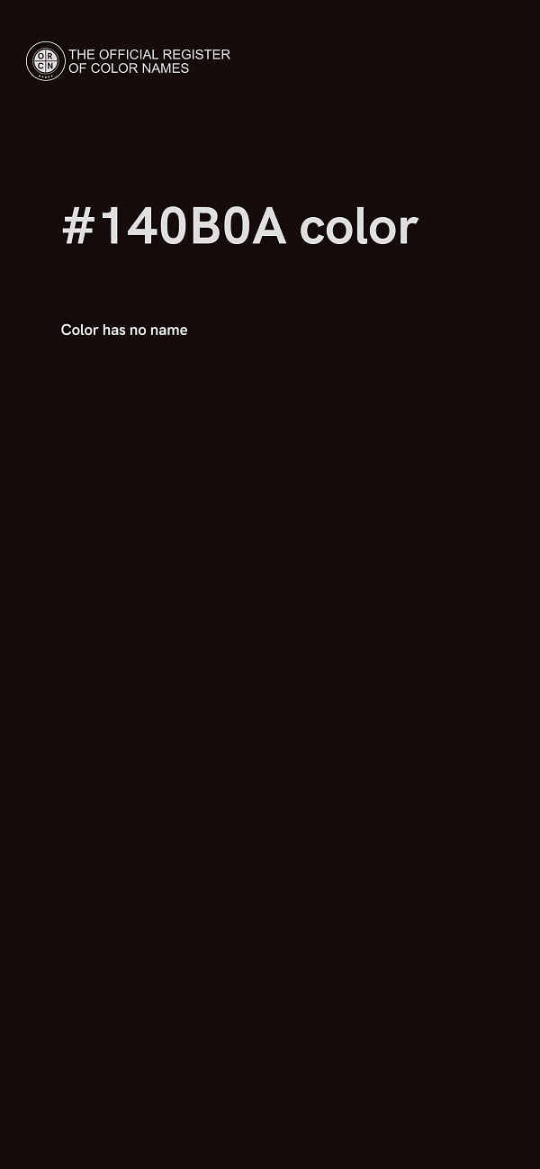 #140B0A color image