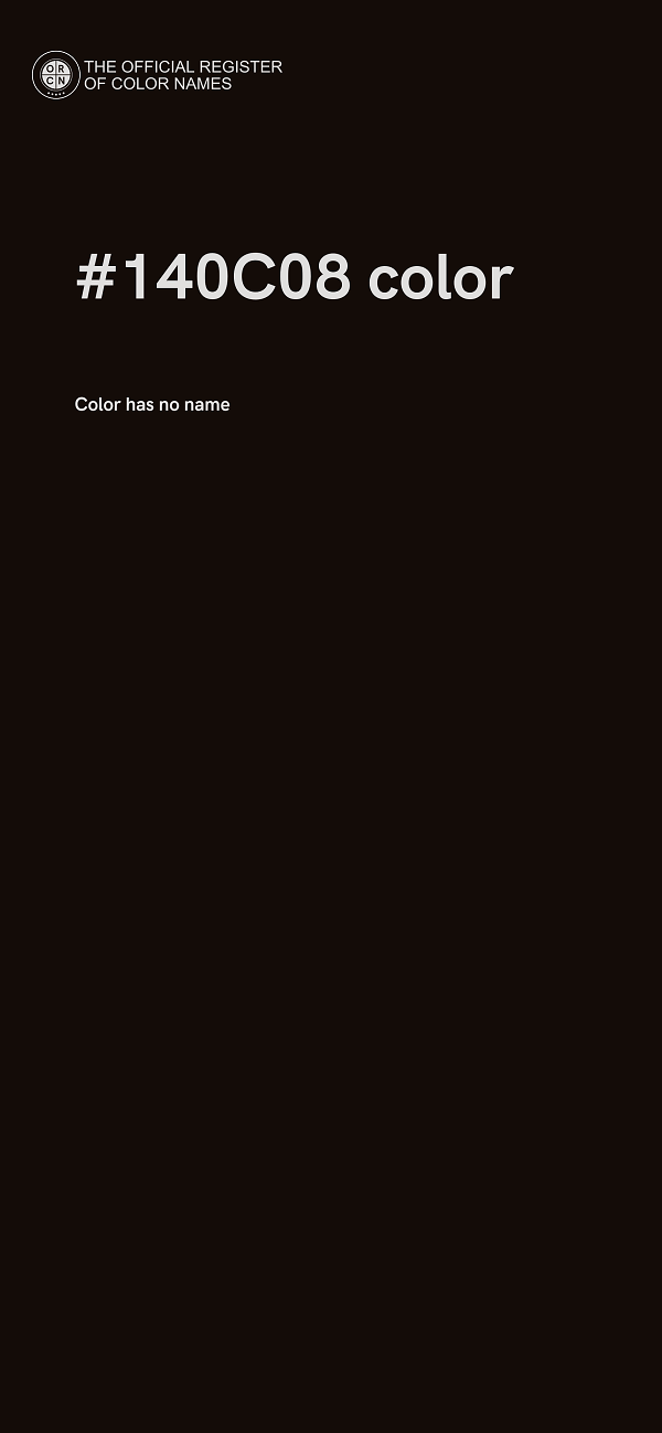 #140C08 color image