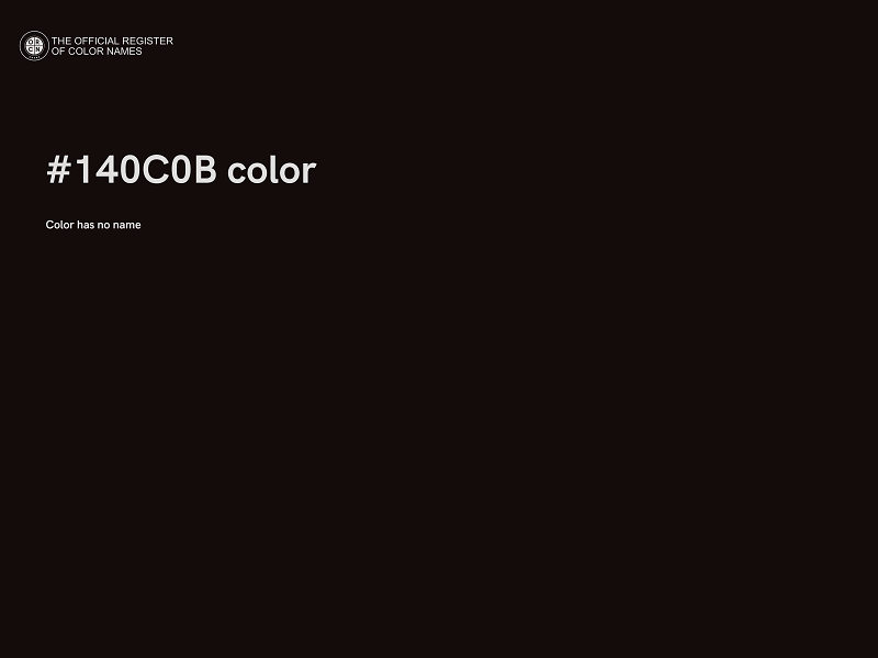 #140C0B color image