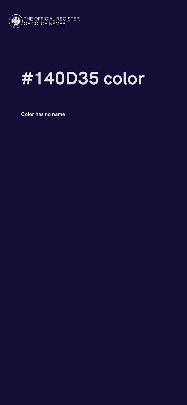 #140D35 color image