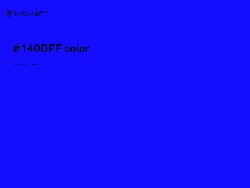 #140DFF color image