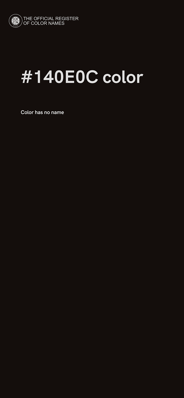 #140E0C color image