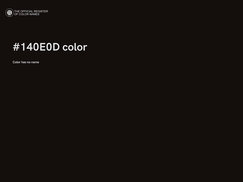 #140E0D color image