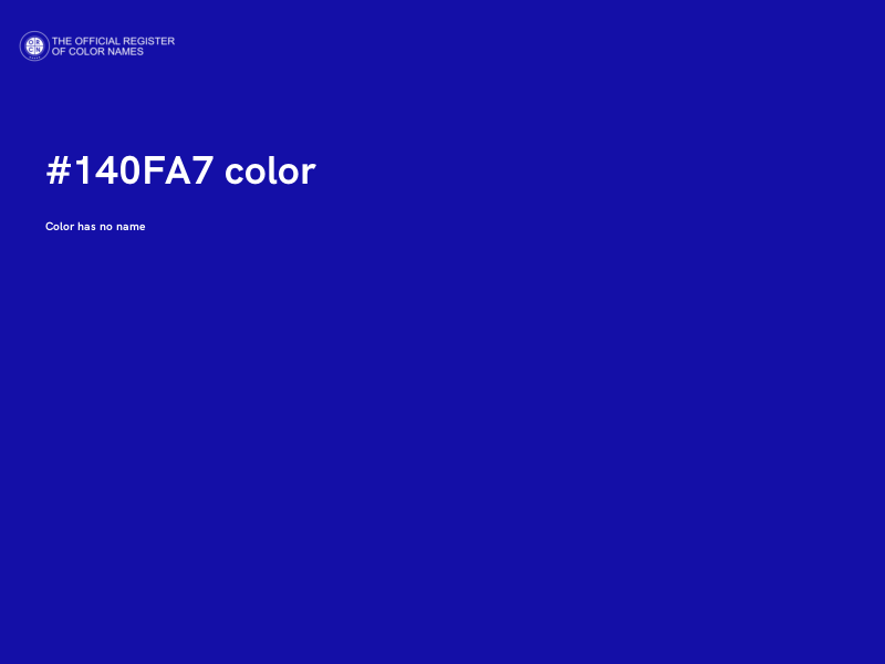 #140FA7 color image