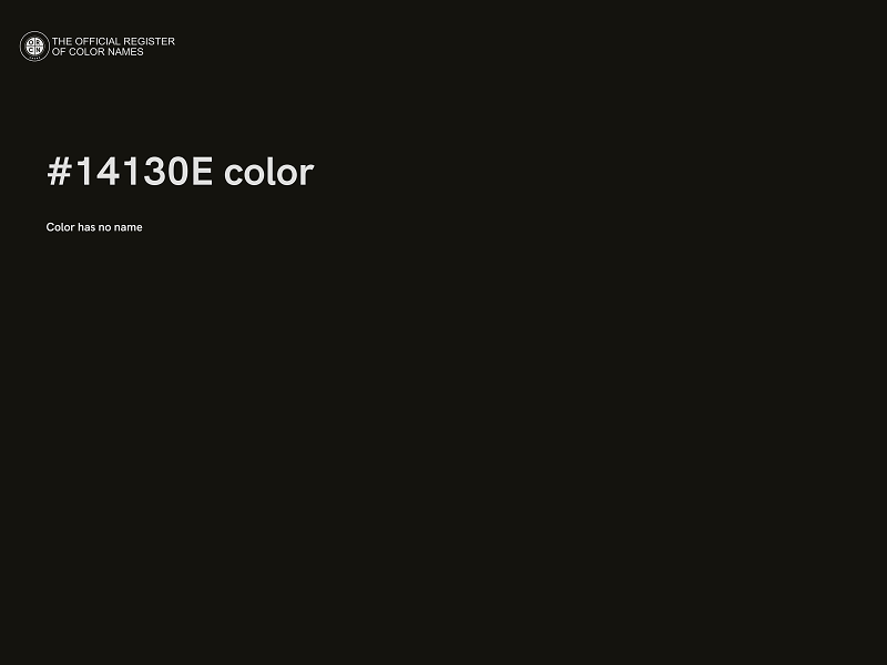 #14130E color image