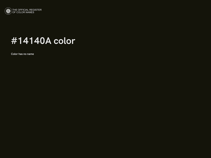 #14140A color image