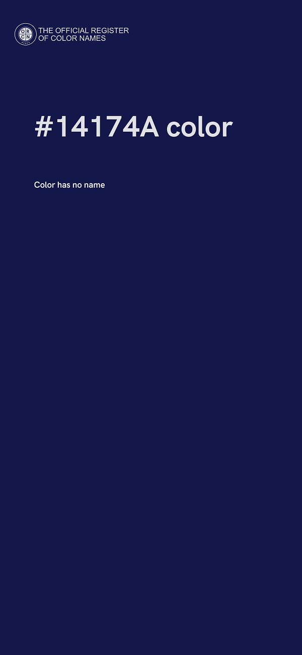 #14174A color image