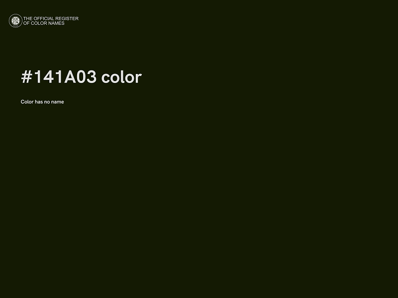 #141A03 color image