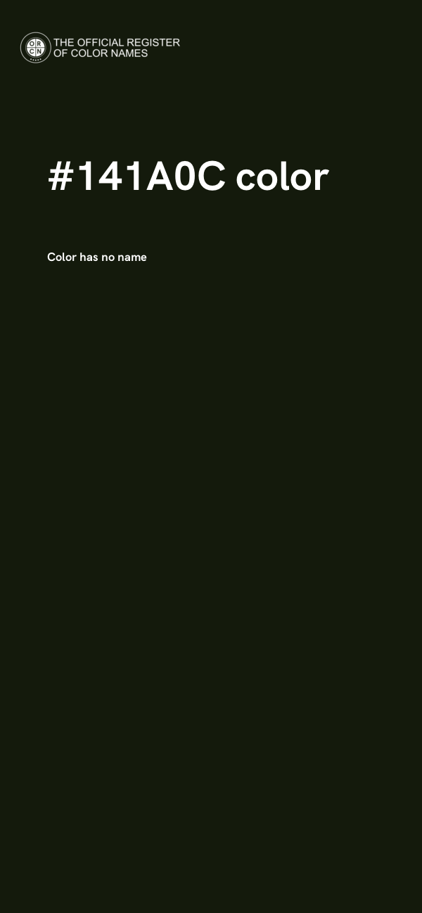 #141A0C color image