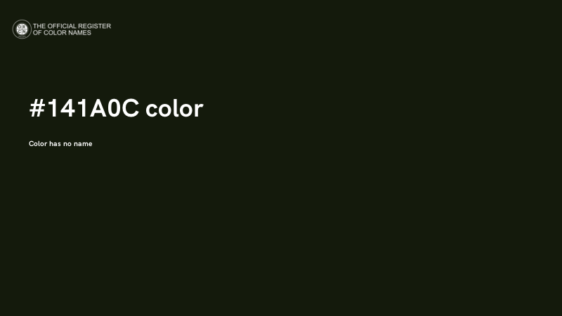 #141A0C color image